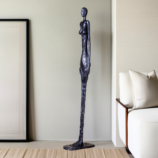 Relong Stehende Frau II Bronze Skulptur Abstraktes Kunsthandwerk Höhe: 70 cm - Bild 1