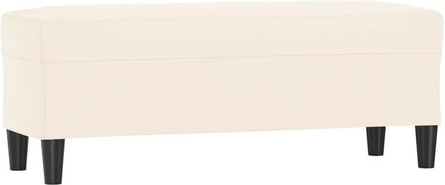vidaXL Sitzbank aus Samt in Beige, B/T/H: 100 x 35 x 41 cm - Bild 1