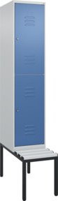 C+P Doppelstock-Spind Classic PLUS Sitzbank mit 1 Abteil und Zylinderschloss, B/T/H: 212,0 x 40,0 x 81,5 cm - Bild 1