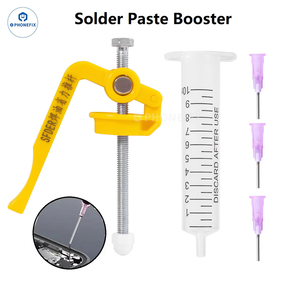 PHONEFIX Lotpaste Spender für Flussmittel und UV Solder Maske in Grün und Gelb - Bild 1