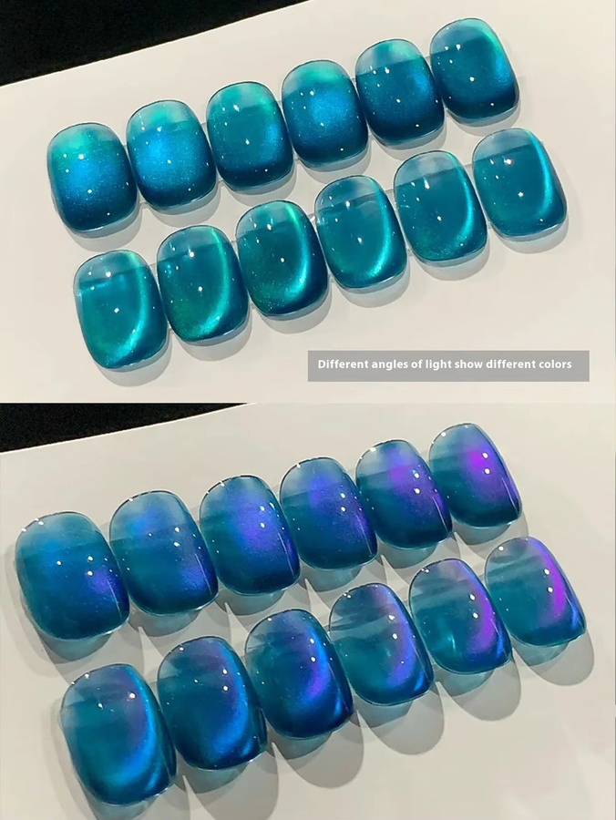 MIANEL Gel-Nagellack, Blaue Glasperlen, Schimmernd, 10 ml - Bild 6
