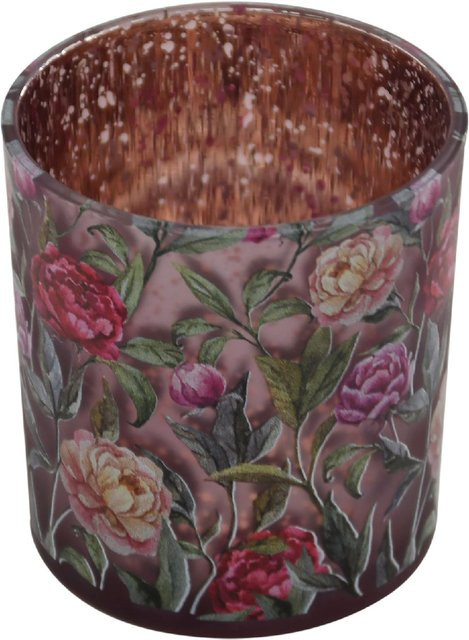Teelichthalter FLOWER von COR MULDER, Glas, floral, Multicolor, Durchmesser: 7,3 cm, Höhe: 8,0 cm - Bild 1
