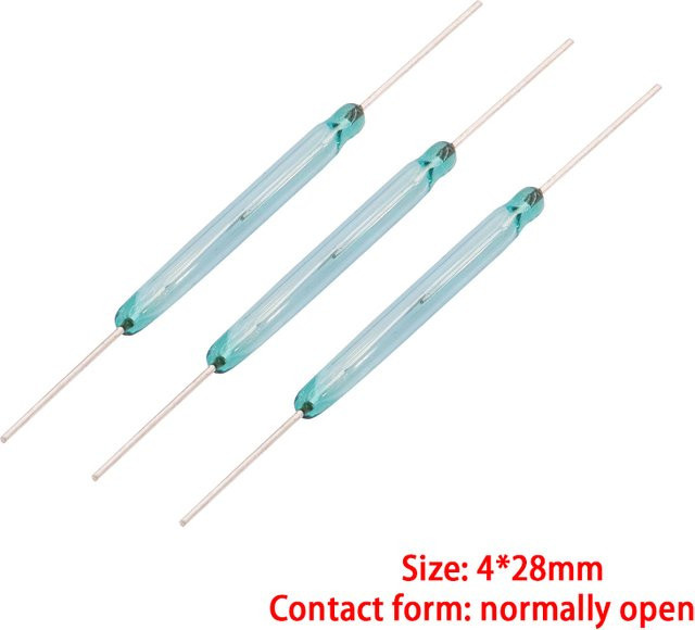 Si Tai&SH Magnetische Reed Schalter Sensor Set, 10 Stück, Grün, Glas, B/H: 4 x 28 mm - Bild 1