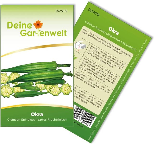 Deine Gartenwelt Okra Clemson Spineless Gemüsesamen - Bild 1
