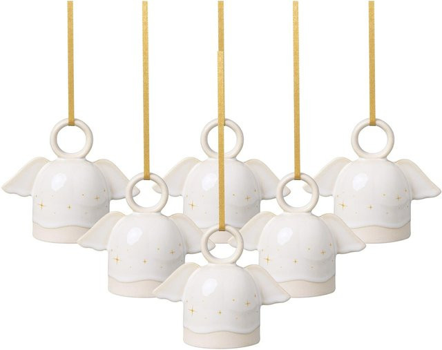 Villeroy & Boch like. Ornamente Engel Winter Glow 6er Set Weiß - Bild 1