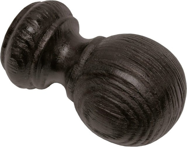 Gardinia Holz-Endknopf Country Kugel in Kolonial gebürstet, Durchmesser: 25 mm, 2er Pack - Bild 1
