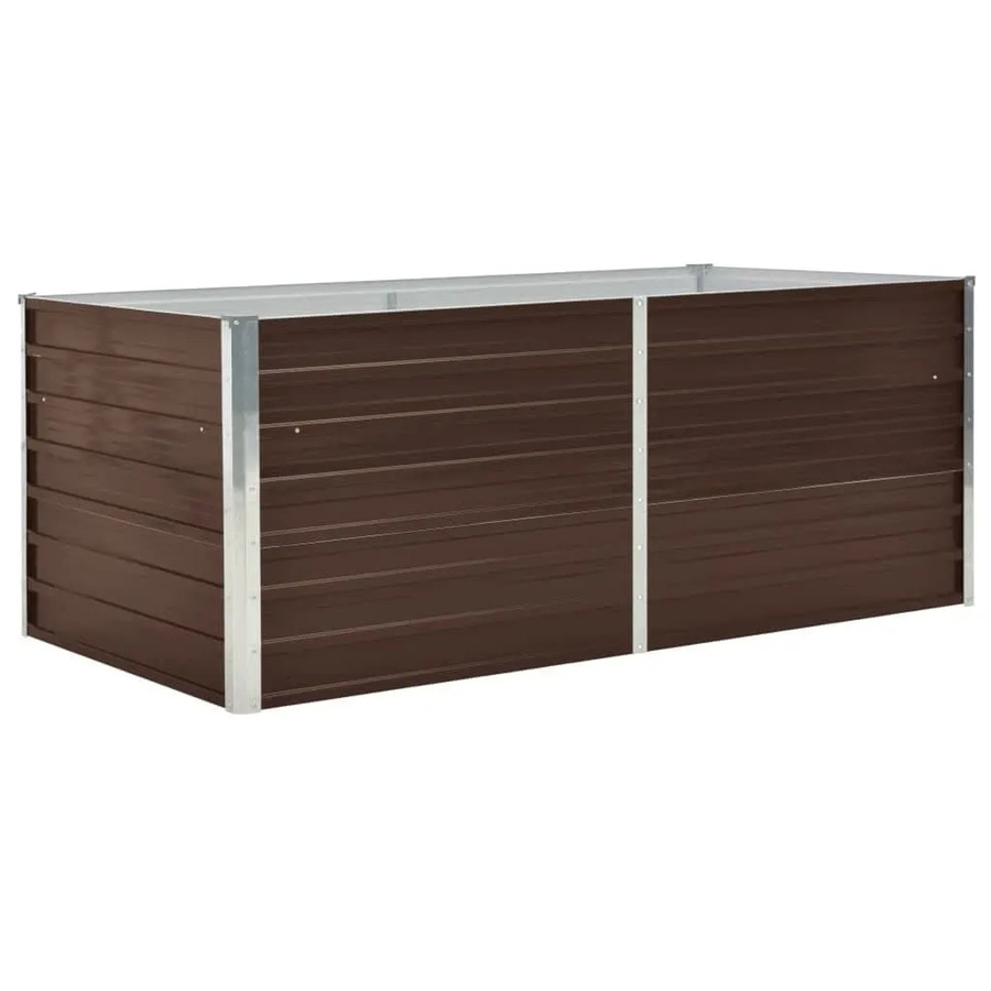 DELUKE Hochbeet OSKAR aus verzinktem Stahl in Braun, B/T/H: 160 x 80 x 45 cm - Bild 2