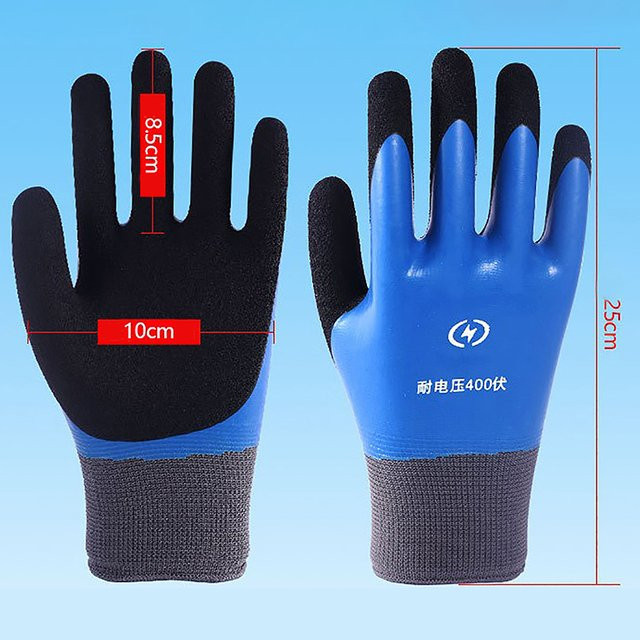 HUXUAN Anti-Strom-Isolierhandschuhe aus Gummi, rutschfeste isolierte Sicherheitsschutzhandschuhe für Elektriker - Bild 1