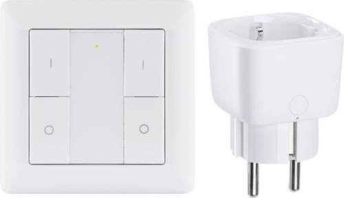 Paulmann Smart Home Set mit Zigbee Smart Plug und Wandtaster Steckdose in Weiß - Bild 1