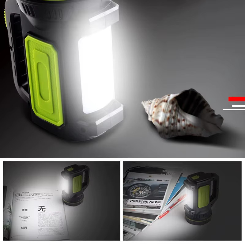 ESMARTER LED Taschenlampe mit COB-Licht, wiederaufladbar, Schwarz - Bild 3