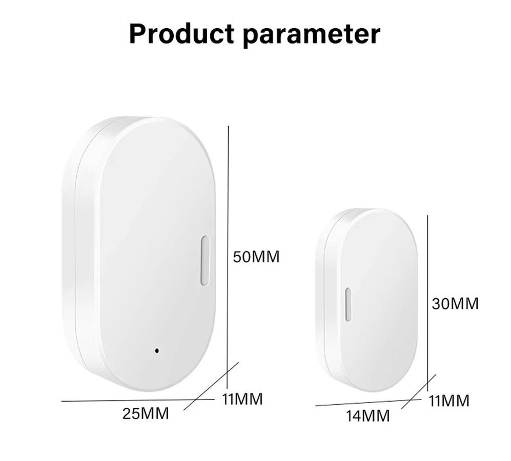 Tuya ZigBee Smart Tür- und Fenstersensor in Weiß für dein Smart Home Alarmsystem mit Alexa und Google Unterstützung - Bild 2