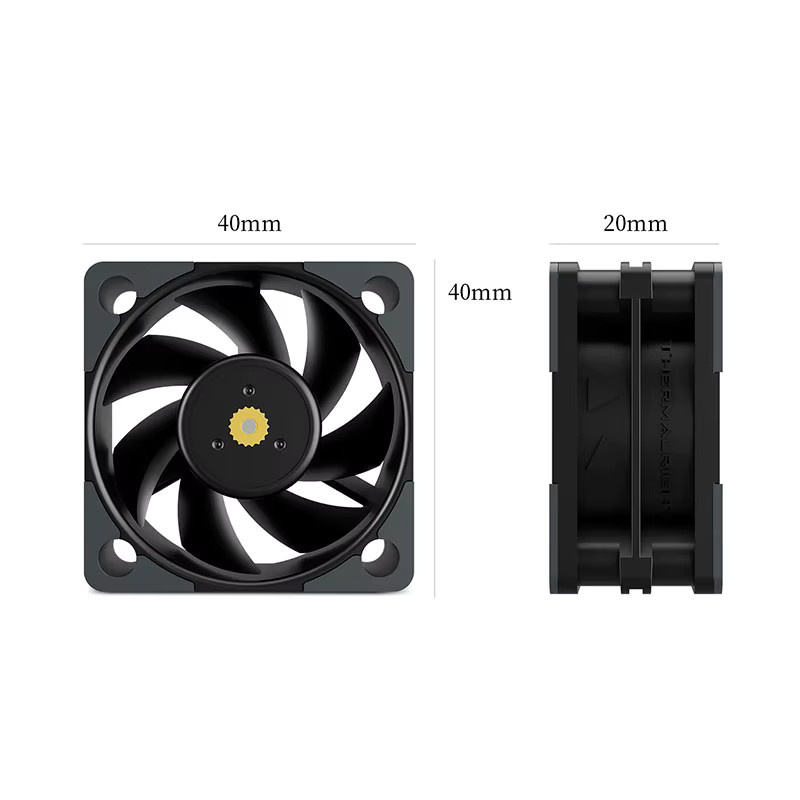 Thermalright TL-B4020 Mini-Gehäuselüfter Schwarz mit 40 mm PWM-Doppelkugellager und 5500 U/min - Bild 7