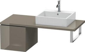 Duravit L-Cube Unterschrank für das Badezimmer in Grau Hochglanz, Wandmontage, B/T/H: 40 x 54,7 x 42 cm - Bild 1