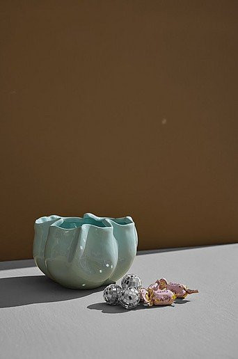 Edna Vase klein Pastill Blue aus Keramik - Bild 1