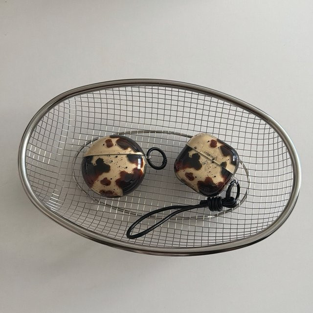 Vintage Tintenfleck Schutzhülle im koreanischen Stil für Huawei FreeBuds 7i 6i 5i SE3 FreeClip 2 mit Schlüsselband, transparent/multicolour - Bild 1