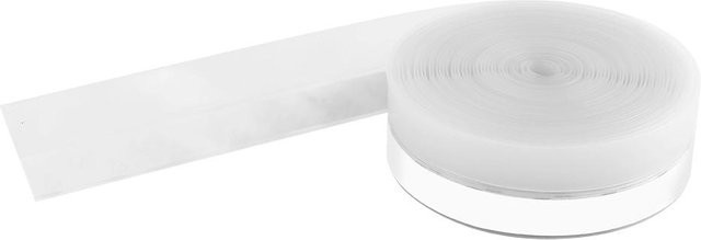 CosyHome Selbstklebender Dichtungsstreifen aus Silikon für Tür und Fenster, Transparent/Weiß, Breite: 2,5 cm, Länge: 5 m - Bild 1