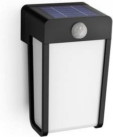 Philips Shroud Solar LED Außenwandleuchte mit Bewegungsmelder und Dämmerungssensor, Schwarz Matt, Warmweiß - Bild 1