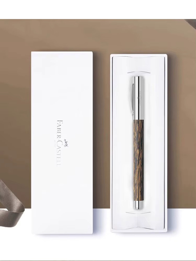 Faber-Castell Ambition Tintenroller aus Kokosnussholz in Braun mit 0,7 mm Spitze - Bild 4