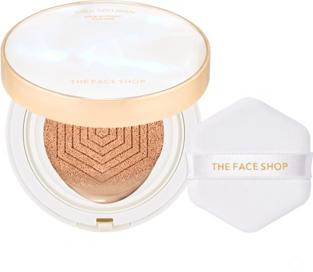 THE FACE SHOP Gold Collagen Dunkle Flecken Ampullen-Kissen, Natural Beige, 15g - Bild 1