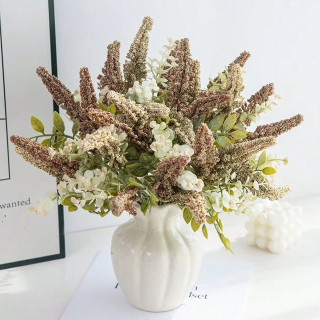 ZQCY Künstliche Seidenblumen in Gelb und Multicolour für Dekorationen wie Hochzeiten, Valentinstag oder als Vasenfüller - Bild 1