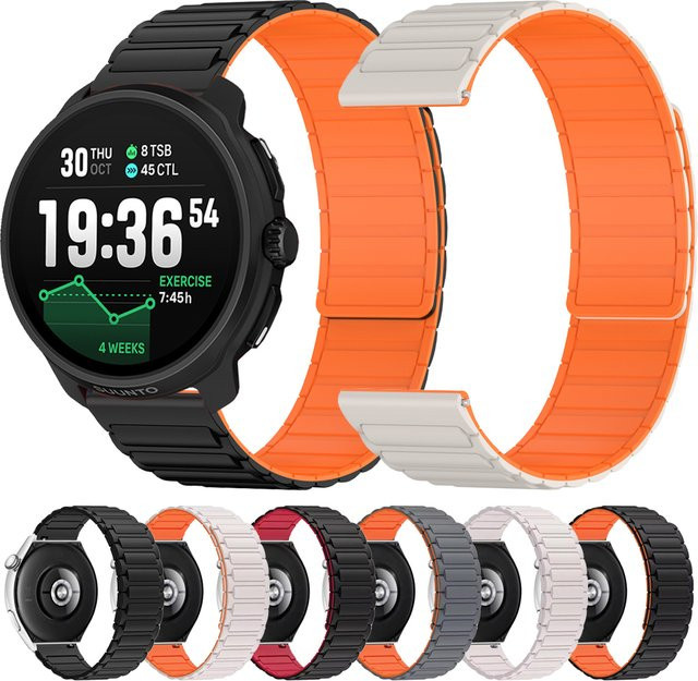 Suunto Uhrenarmband Silikon, Magnetschlaufenarmband, 22 mm, Unisex, multicolour - Bild 1