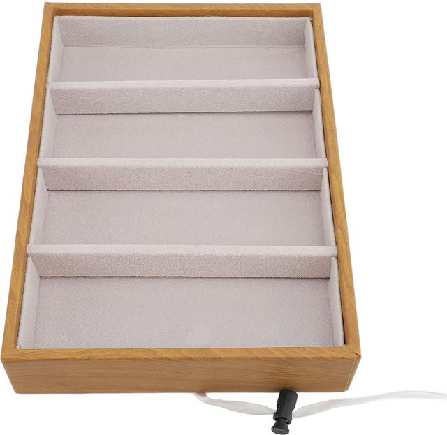 Neoglint Brillen Organizer Tablett, 4 Fächer, Samt, White - Bild 1