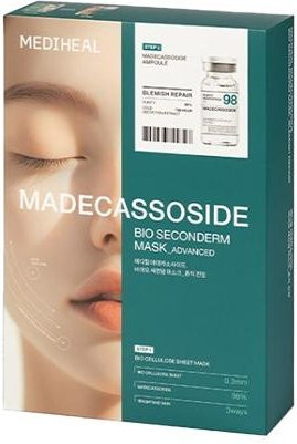 MEDIHEAL Madecassoside Bio Seconderm Maske, 10 Stück, für empfindliche Haut - Bild 1