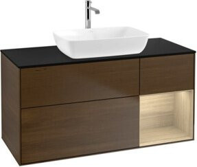 V&B Waschtischunterschrank Finion Wandbeleuchtung in Eiche, Breite: 120 cm, Tiefe: 50,1 cm, Höhe: 50,1 cm - Bild 1