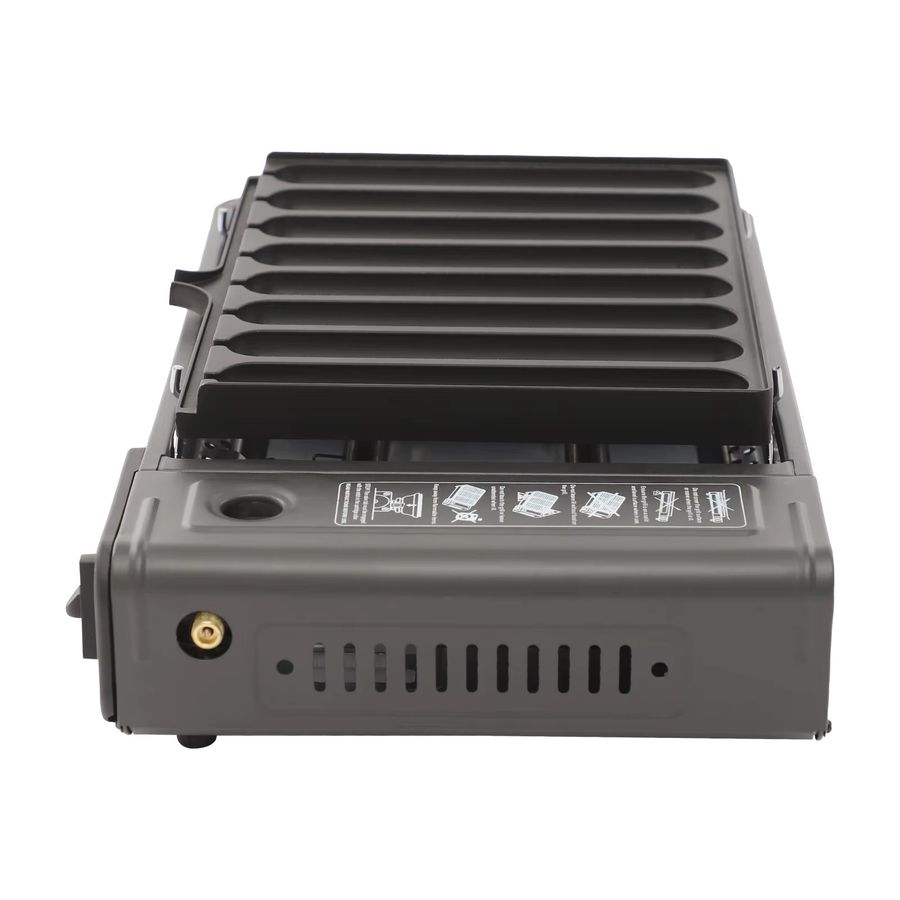 Bymaocar Tragbarer Gasgrillofen mit Wurstgrillplatte, Schwarz, B/T/H: 42 x 26 x 11 cm - Bild 5