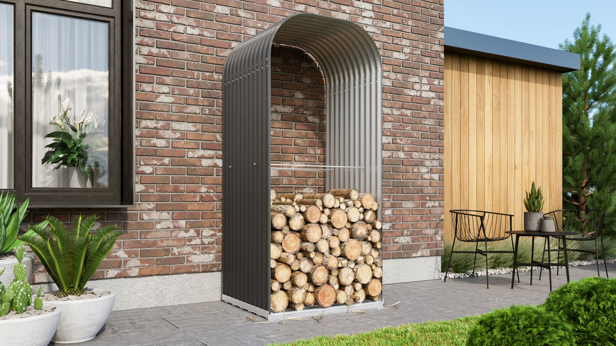 Vitavia Kaminholzregal Ardor 858 in Granit, B/T/H: 86 x 22 x 223 cm - Bild 2