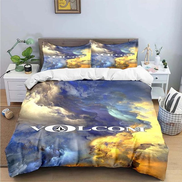 V-VOLCOM Bettwäsche-Set Lodestar in Blau mit Bettbezug und Kissenbezug aus Mikrofaser, B/H: 135 x 200 cm - Bild 1