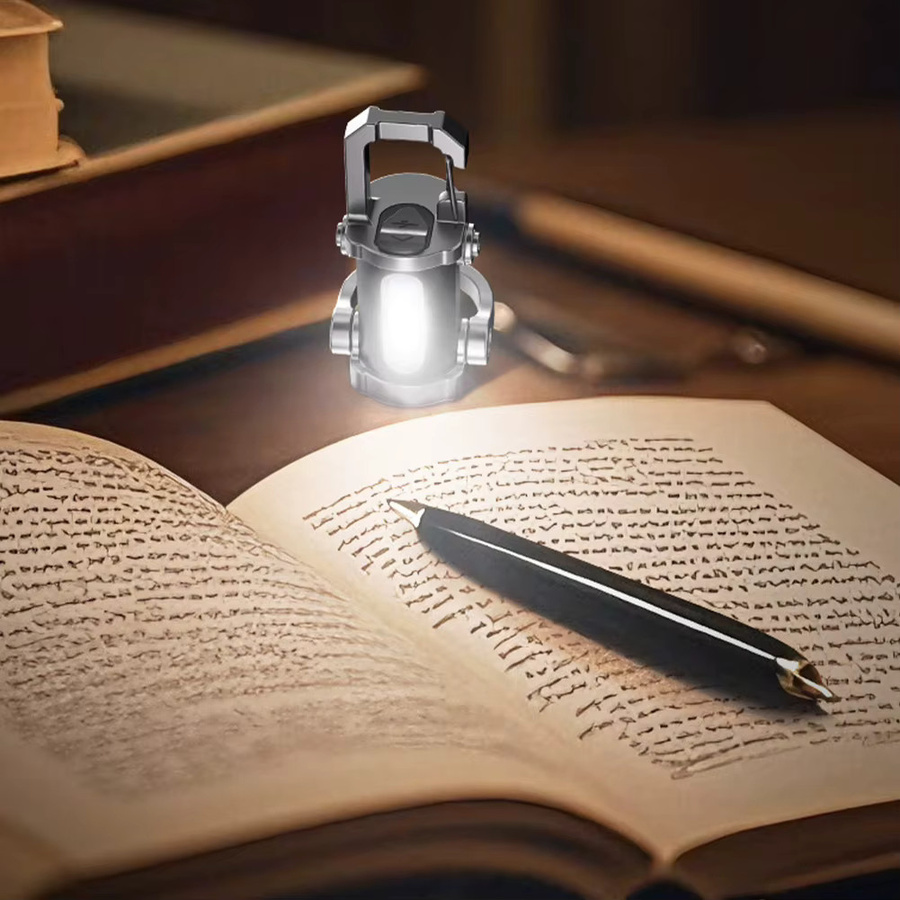 Shunmaii COB-LED-Schlüsselanhänger-Taschenlampe mit RGB-Licht, USB-wiederaufladbar und Typ-C Anschluss - Bild 4