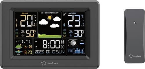 Digitale Wetterstation Renkforce RF-4883630 in Schwarz mit bis zu 3 Sensoren - Bild 1