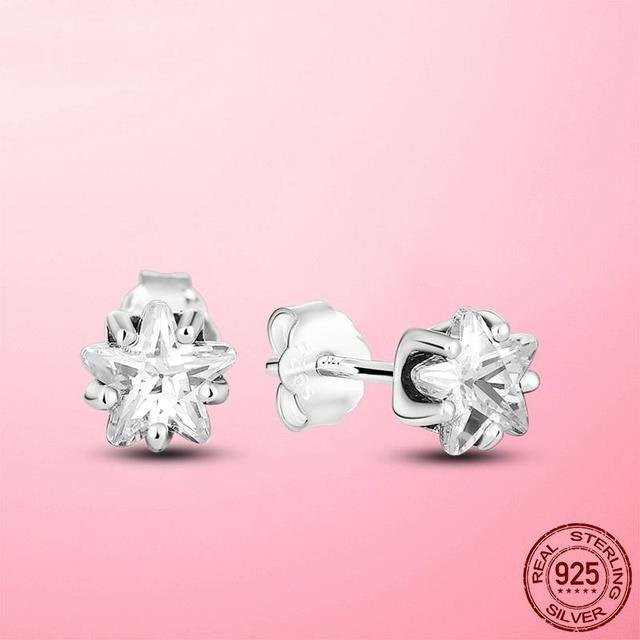 Ohrstecker 925 Silber, Stern, Zirkonia, Damen - Bild 1