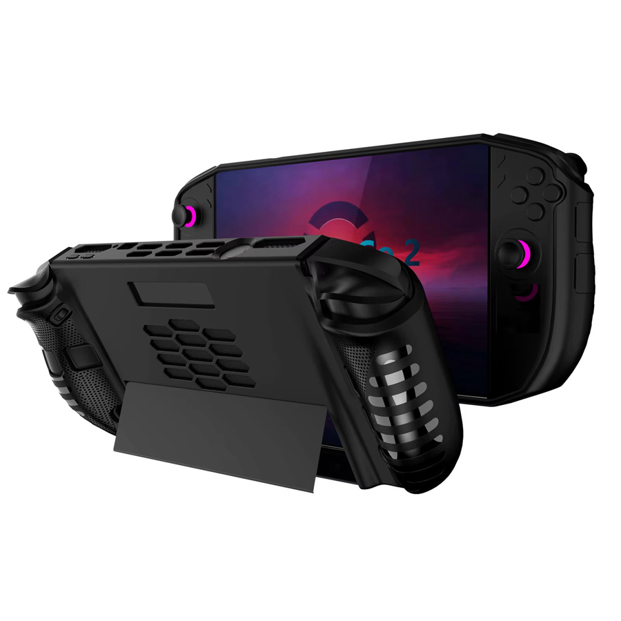 ALLOYSEED TPU Dockable Hülle für Legion Go 2 mit ergonomischem Fallschutz-Griffcase und Anti-Kratz-Design in Schwarz - Bild 4