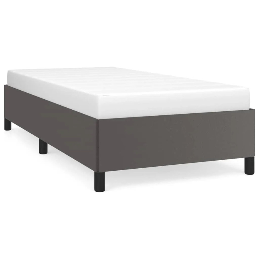 vidaXL Bettgestell gepolstert in Grau aus Kunstleder B/T/H: 90 x 193 x 35 cm - Bild 2