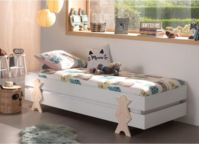 Vipack Modulo Art. Set aus 2 Stapelbetten für Kinder, weiß lackiert, B/T/H: 90 x 200 cm pro Bett - Bild 1