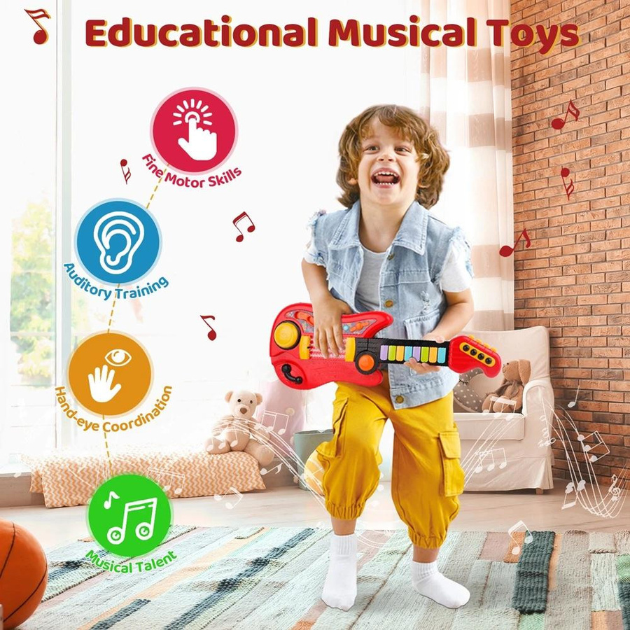 Kidsly 2 in 1 elektrisches Gitarrenspielzeug, Gitarre und Klavier, ab 3 Jahren - Bild 3
