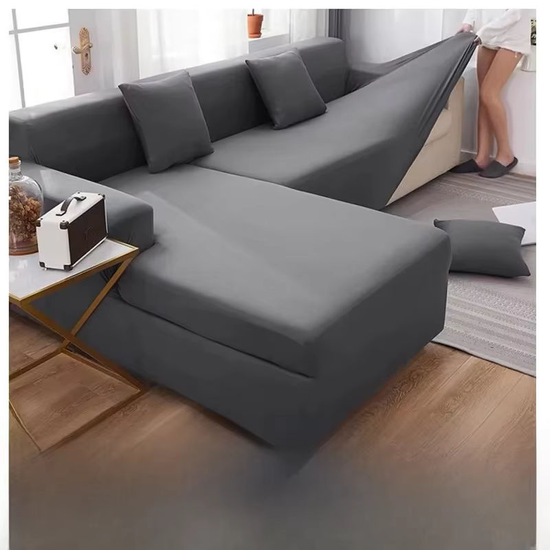 DZQ Elastischer Sofa Bezug aus Stretch-Milchseide für dein Wohnzimmer in verschiedenen Farben - Bild 7