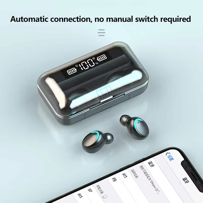 Briame F9 TWS Bluetooth Kopfhörer mit Digital Display in Schwarz - Bild 5