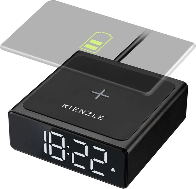 Kienzle Digitalwecker mit kabelloser Ladefunktion in Schwarz - Bild 1