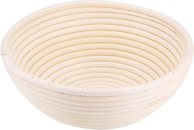 CosyHome Handgefertigtes Gärkörbchen aus Naturrohr für Teig und Brot, rund, beige - Bild 1