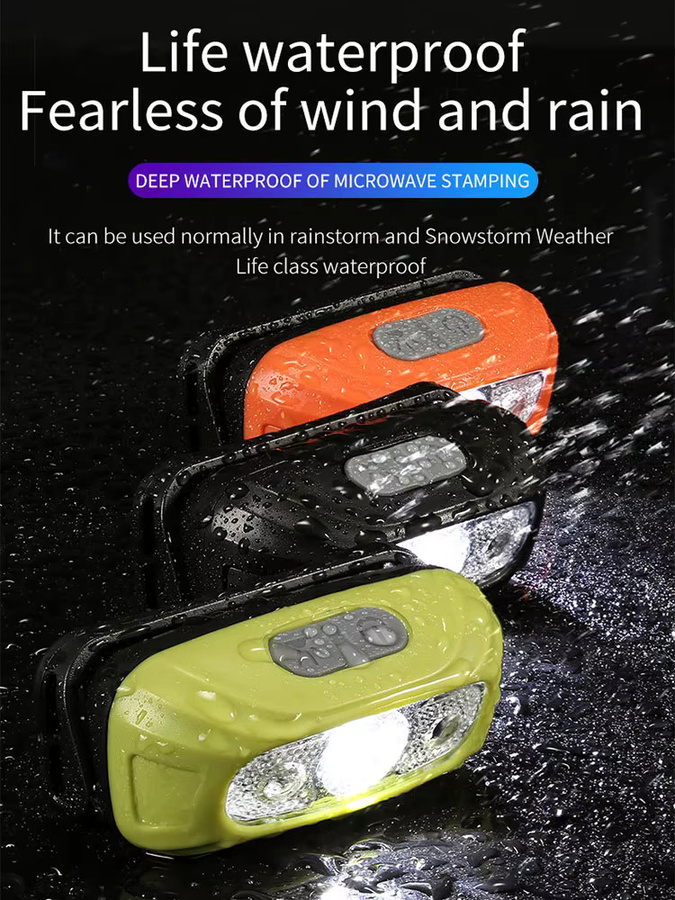 ESMARTER Tragbare Mini-Sensor LED Taschenlampe mit USB-Ladefunktion und Bewegungssensor für Camping und Angeln in Cool White - Bild 4
