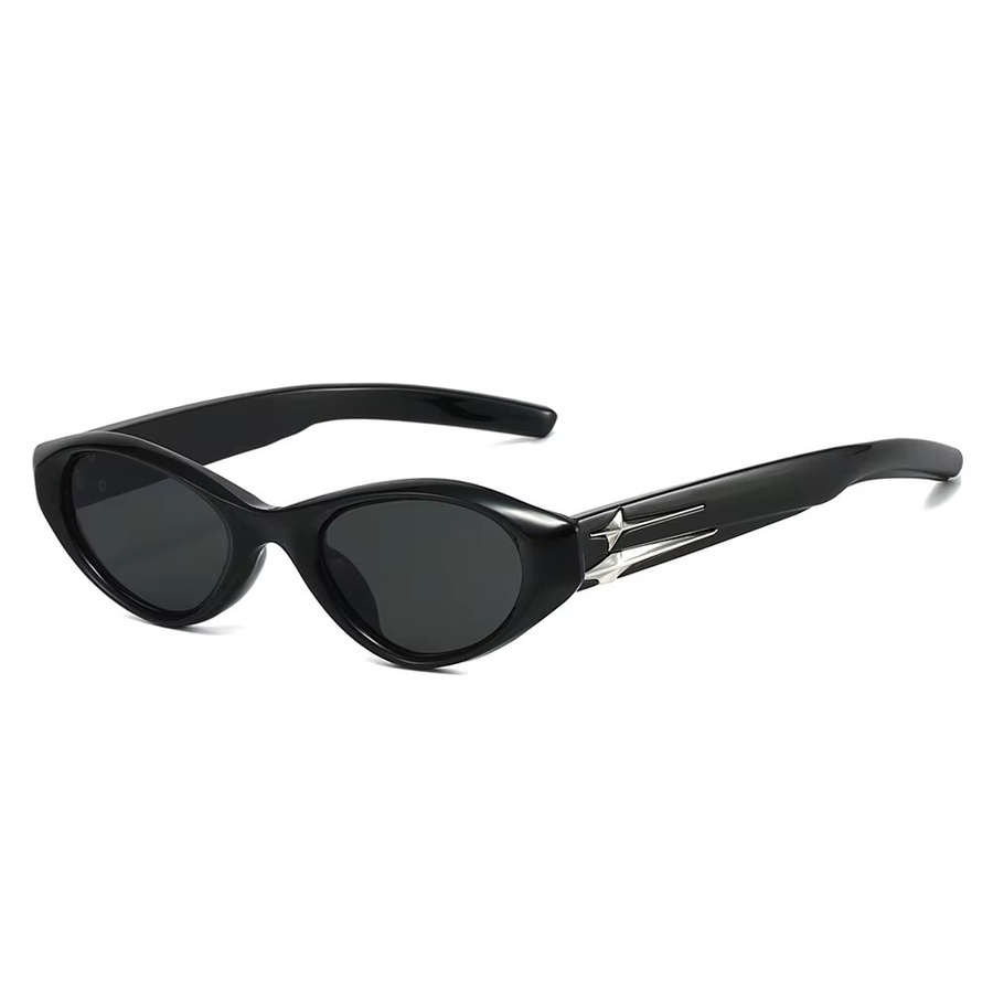 Artorigin Sonnenbrille Cat-Eye, Vollrand, Schwarz, Plastic, Silber-Stern-Detail - Bild 2