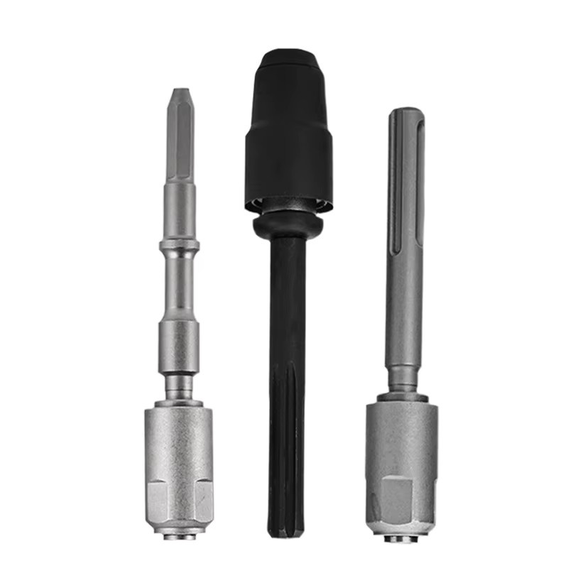 HUXUAN SDS-Plus auf SDS-Max-Adapter für Bohrhammer aus Kohlenstoffstahl in Silber - Bild 2