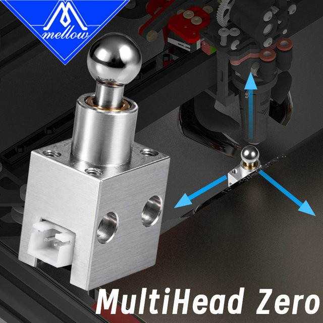 Mellow MultiHead Zero Precision XYZ Düsen-Offset-Kalibrierungswerkzeug für FDM 3D-Drucker in Schwarz - Bild 1
