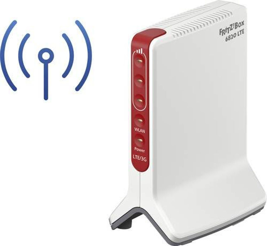 AVM FRITZ!Box 6820 LTE Wireless Router mit Wi-Fi und WWAN in Weiß und Rot - Bild 2