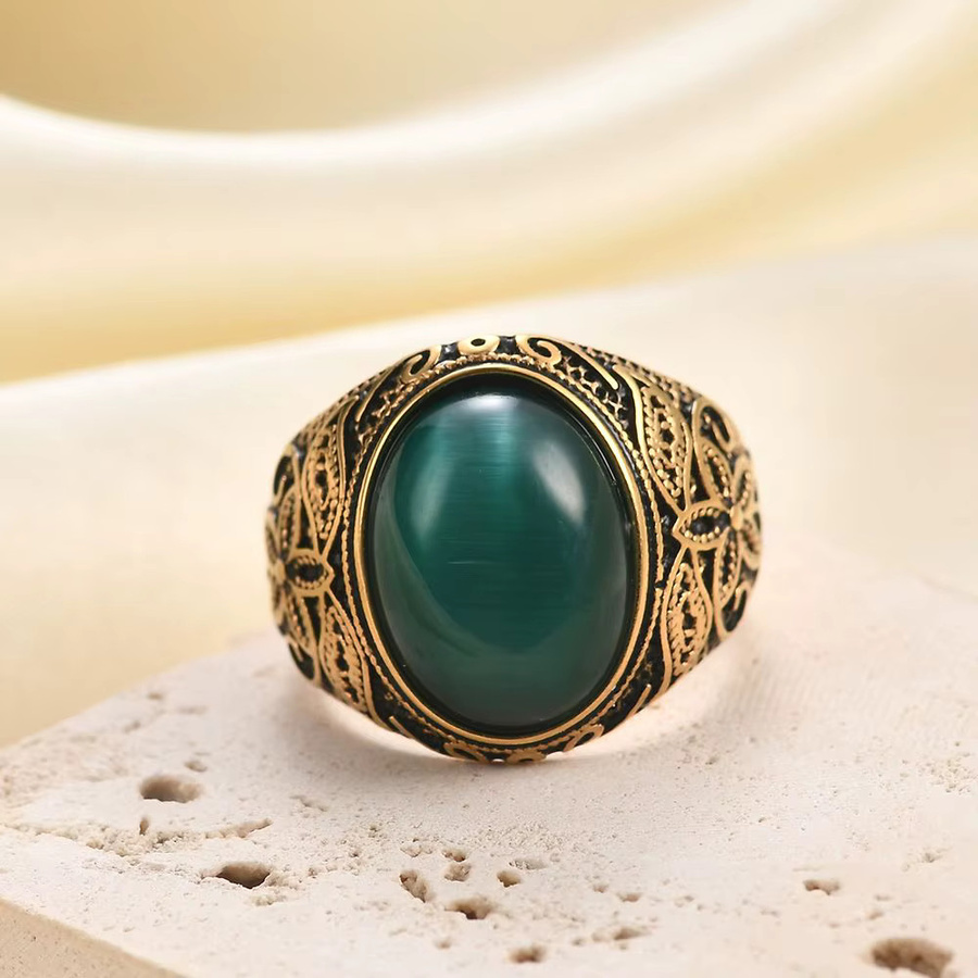 VQYSKO Ring Edelstahl, Türkis, Unisex - Bild 2