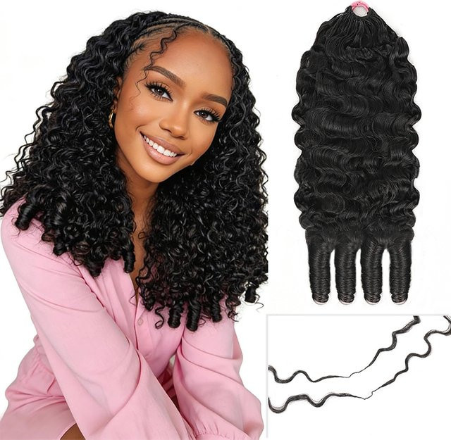 Abijale Echthaar Haarverlängerung, Burmesische Locken, 30 Zoll, Kinky Curly - Bild 1