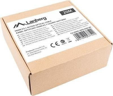 Lanberg HDMI-Kabel Typ A Optical Schwarz 20 m - Bild 1